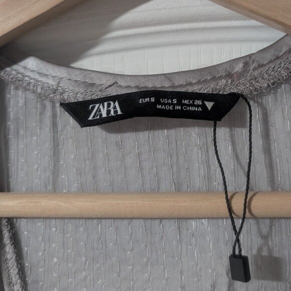 NEW! Zara | Sequin Racerback Maxi Dress In Silver - Picture 10 of 16